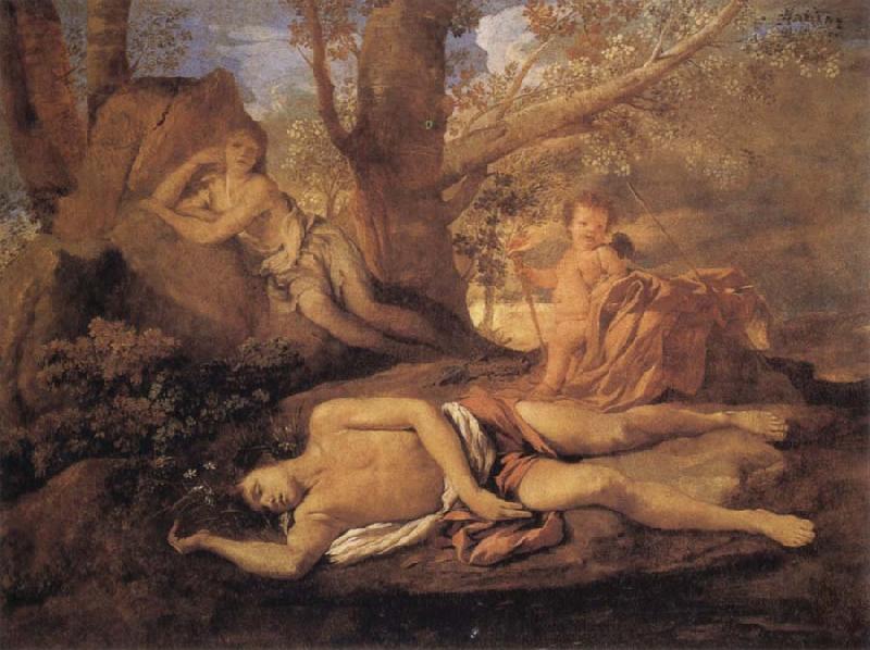 Nicolas Poussin E-cho and Narcissus oil painting image